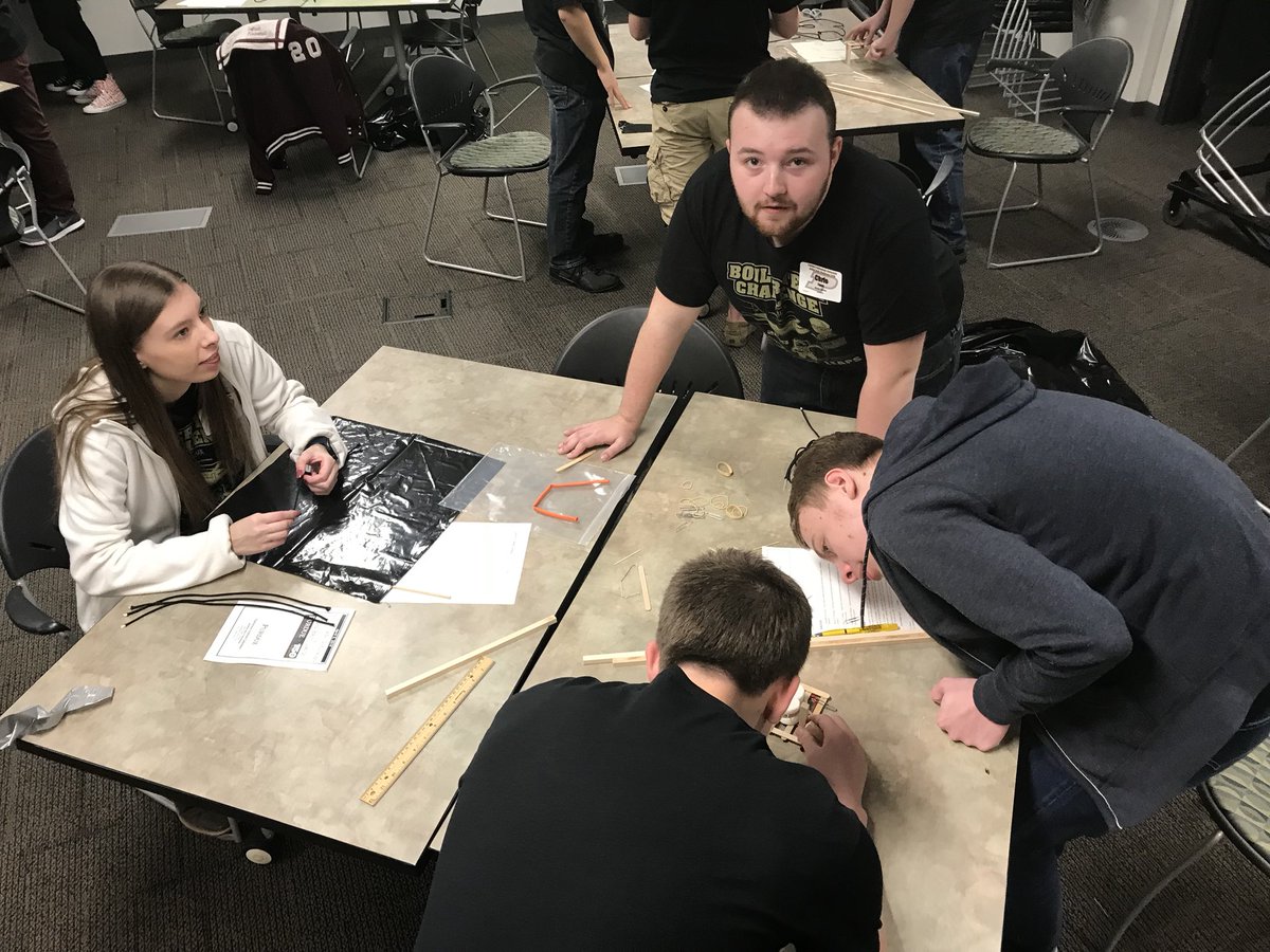 Group working on the Launch It challenge! #boilertech #purduecolumbus #bchs