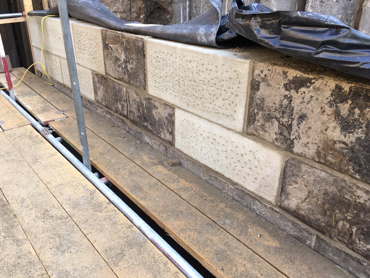 Marple Lock 11: latest photos taken today. Rebuild of the lock walls is about half way up. We have replaced a few stones, light coloured, with new ones as the original stones are fractured. New sandstone is from a local quarry in Kerridge. <a href="/CRTNorthWest/">Canal & River Trust North West</a>