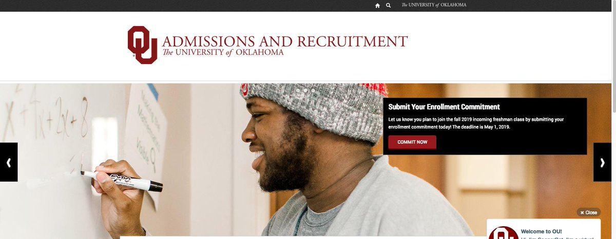 oueducation's tweet image. Well, look who is on the front page for OU Admissions and Recruitment… mathematics education student Toronzo McInnis! #WeLoveOurStudents #SolvingMathProblems