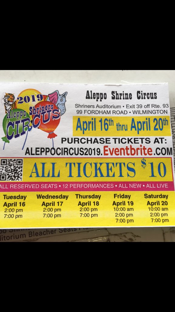 Bring everyone you know and love to the #shrinerscircus in #Wilmingtonma