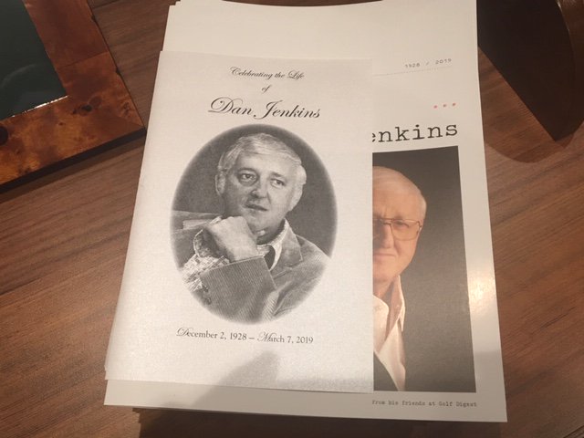john boyette (@johnboyette) on Twitter photo The Masters is honoring the late Dan Jenkins <a href="/danjenkinsgd/">Dan Jenkins</a> this week with a setup at his station in the press building, including copies of the program from his celebration of life service. His parking spot remains, too. #68yearsinAugusta The Masters is honoring the late Dan Jenkins <a href="/danjenkinsgd/">Dan Jenkins</a> this week with a setup at his station in the press building, including copies of the program from his celebration of life service. His parking spot remains, too. #68yearsinAugusta