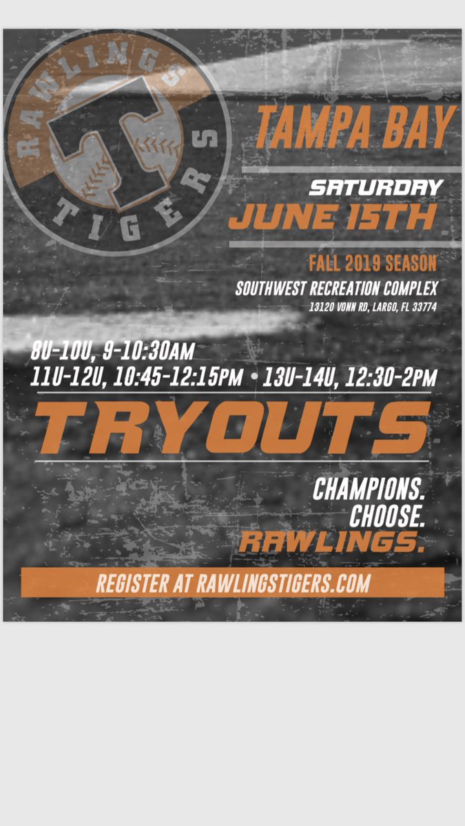 RTigersTmpa's tweet photo. Become a part of something different. Become a Tiger. Click the link to register for Fall tryouts.
https://t.co/dik5gT7U6B
https://t.co/BO4cU6D6hT https://t.co/EzXL6Bzl4t