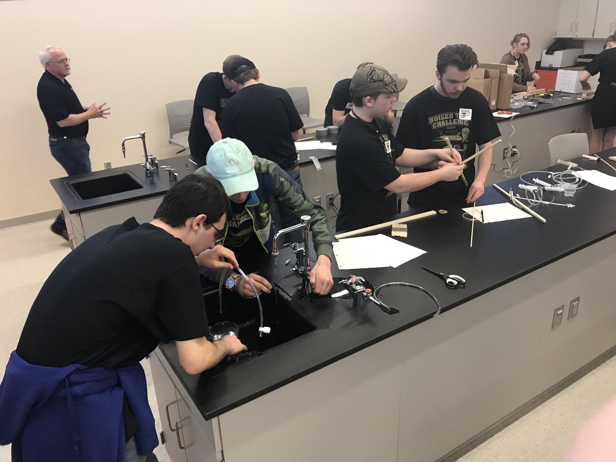 Group working on the Power It challenge! #boilertech #purduecolumbus #bchs