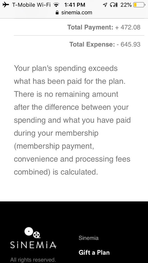 Kinochef's tweet photo. The truth finally comes out after dealing with @SinemiaSupport about my account with @SinemiaApp, I was terminated because I used my subscription properly.  They just couldn’t figure out how to make money off me, even with the extra tacked on fees.  #lame #SinemiaSucks #fraud https://t.co/AEZjFhJM1Q