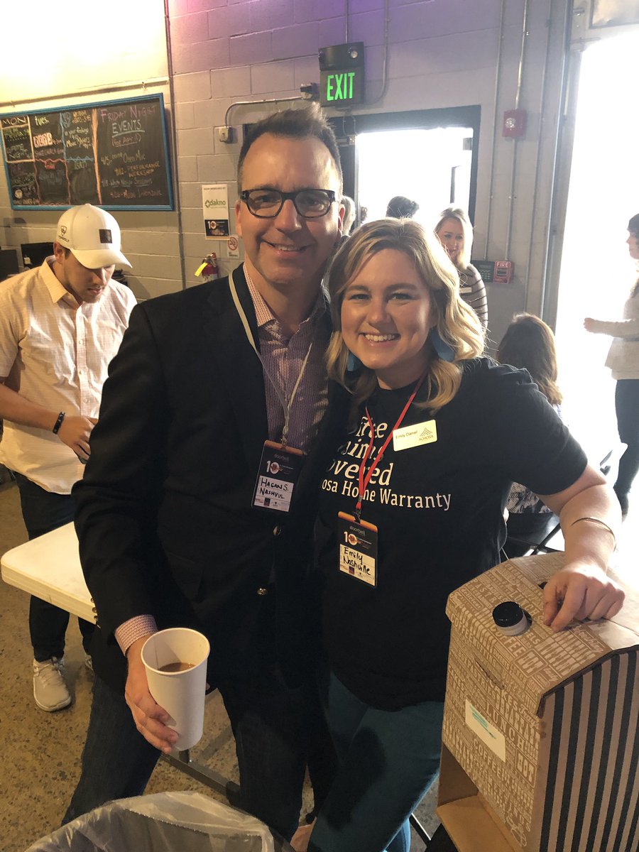 bdmine's tweet photo. @haganstone and @emilydaniel fuel up for #REBCNASH - thanks for the coffee, Emily! https://t.co/FegYsbl35o