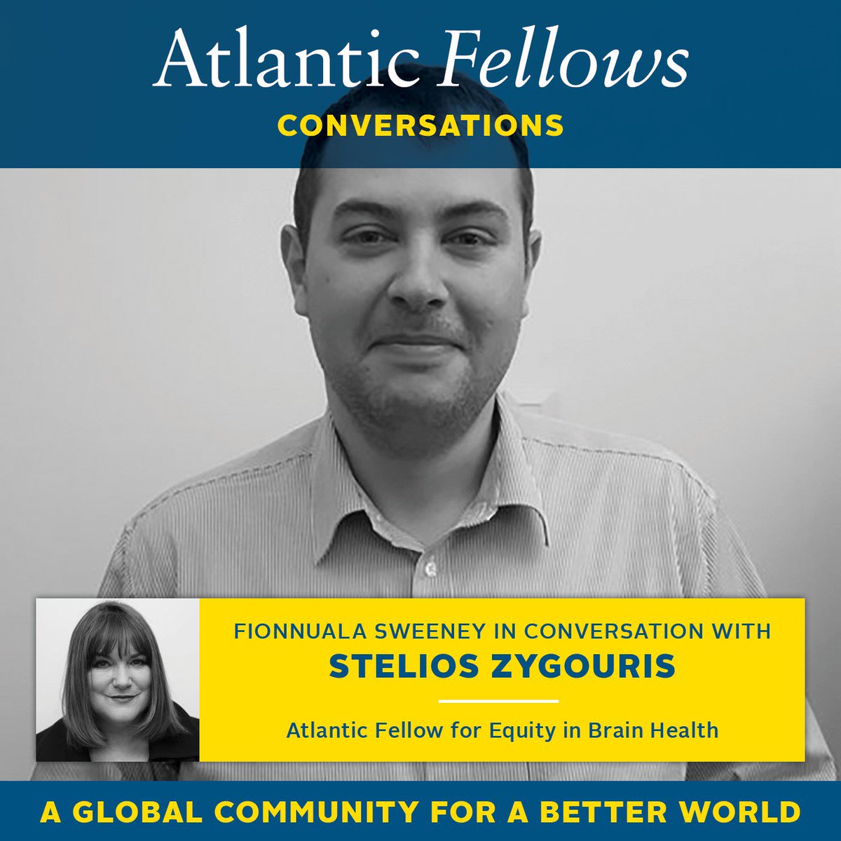 atlanticfellows's tweet photo. “What’s interesting about dementia is that it remains undiagnosed or underdiagnosed even in the most advanced healthcare systems. So there is a lot to be done in diagnoses.” Listen to @SteliosZygouris @GBHI_Fellows #AFConversations podcast today: https://t.co/pvk3BibE8U. https://t.co/CLXfzjetyW