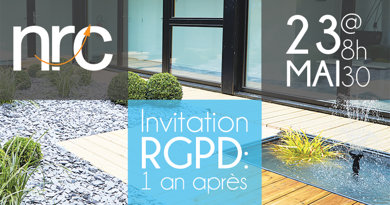 _NRC's tweet photo. Matinale #RGPD : 1 an après chez @_NRC le 23 mai : du concret avec témoignages d'experts et tables rondes, en collaboration avec @BRM_Avocats , @VbConseil , @SageFrance et @proofpoint : https://t.co/367t3rc5Xz https://t.co/oG0Qur3UsE