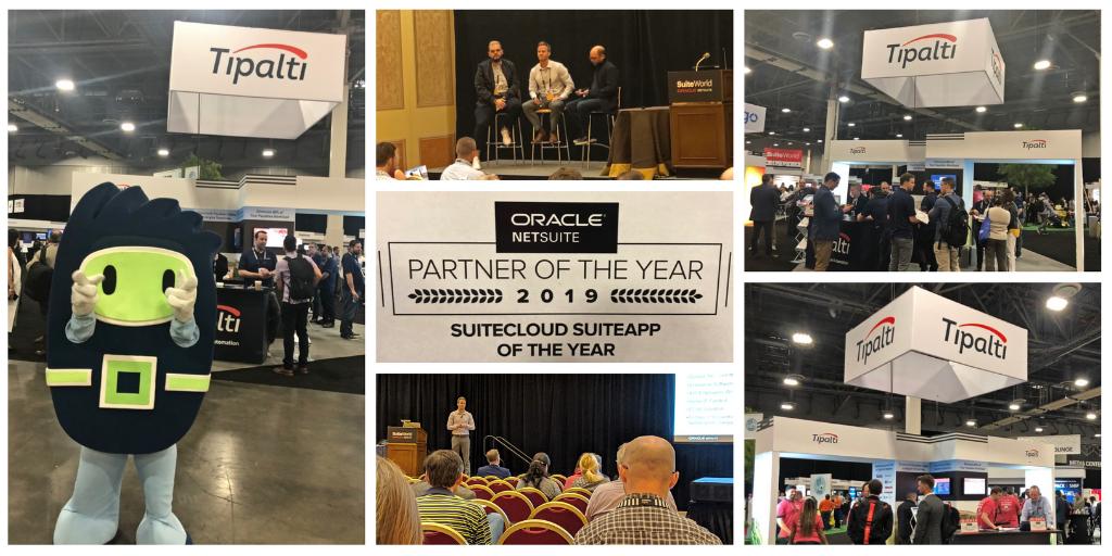 tipalti's tweet image. That&apos;s a wrap for #SuiteWorld19! Thank you to our incredible speakers @risrach, @dashvictor, @Docker, &amp;amp; Nick Corradino, @tophat, and a special shoutout to @NetSuite for recognizing @tipalti as the 2019 #SuiteApp of the year. See you next year!