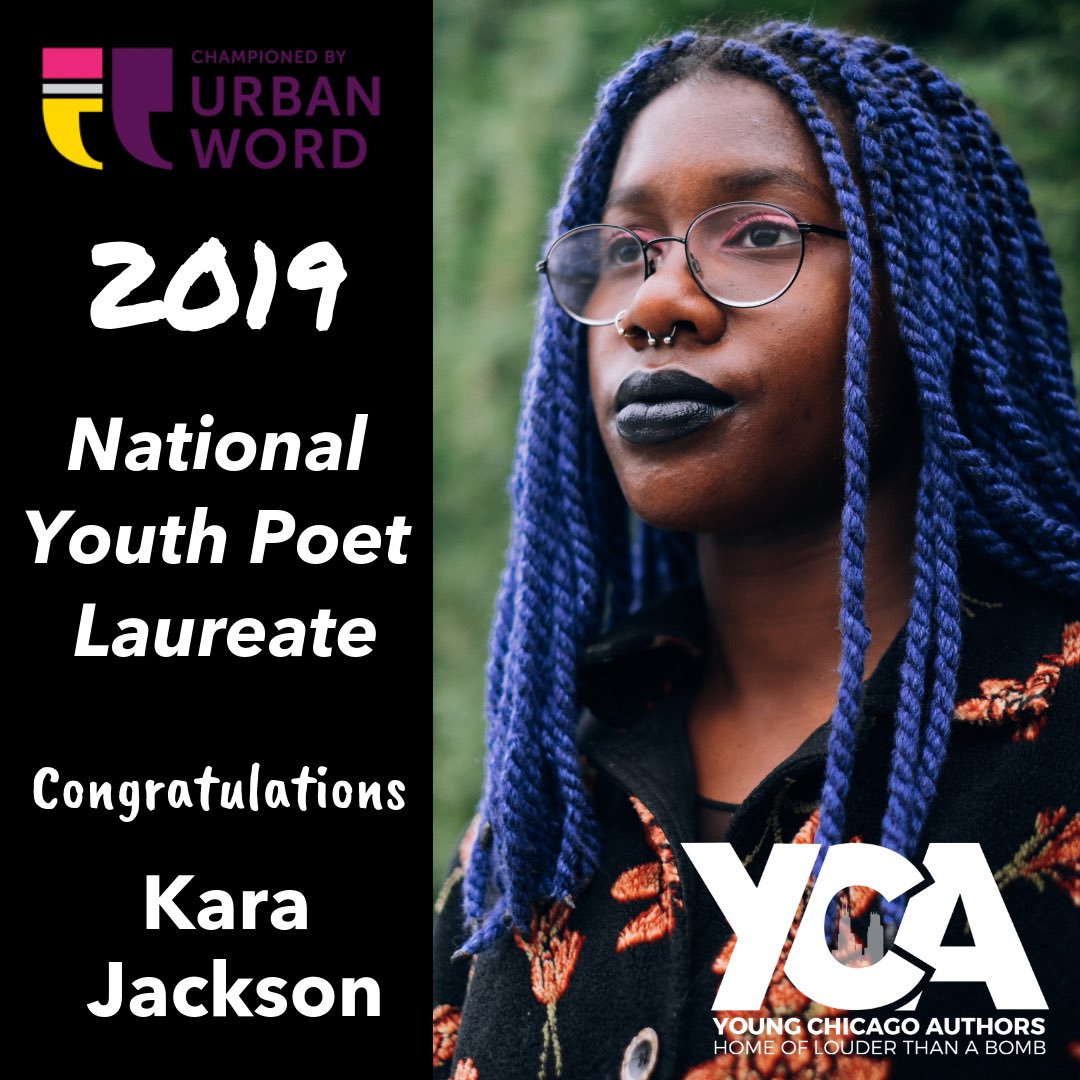🗣Hey Chicago! 
Say “whats up!” to 2019 National Youth Poet Laureate, Kara Jackson (<a href="/fridahalo/">kara jackson - debut album gyal</a>)! YCA would like to congratulate Kara on being chosen for this incredible award as a recognition of her work and talent. Her first chapbook releases July* 2019 via <a href="/Haymarketbooks/">Haymarket Books</a>. 🎉💐