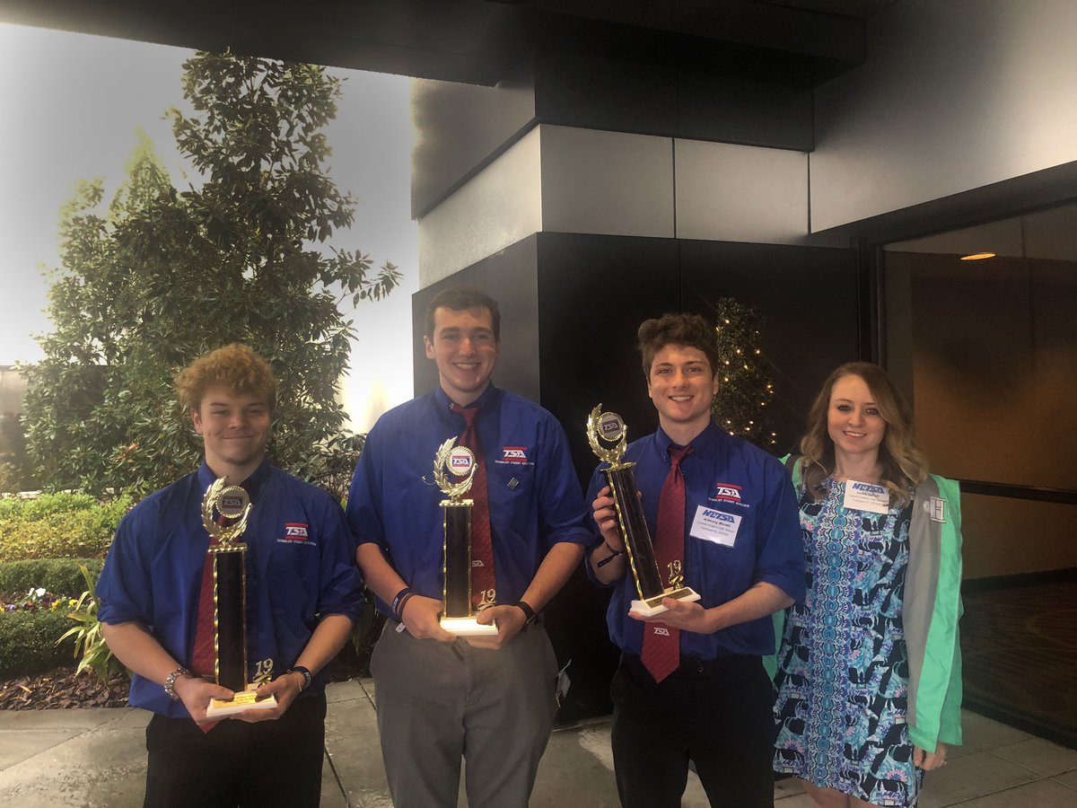 PirateTSA's tweet photo. Congrats to Zack Hall, Anthony Moretti and Zach Sharpe for placing Top 3 in their events. See you guys in DC this summer! https://t.co/pVm8gBBQZF