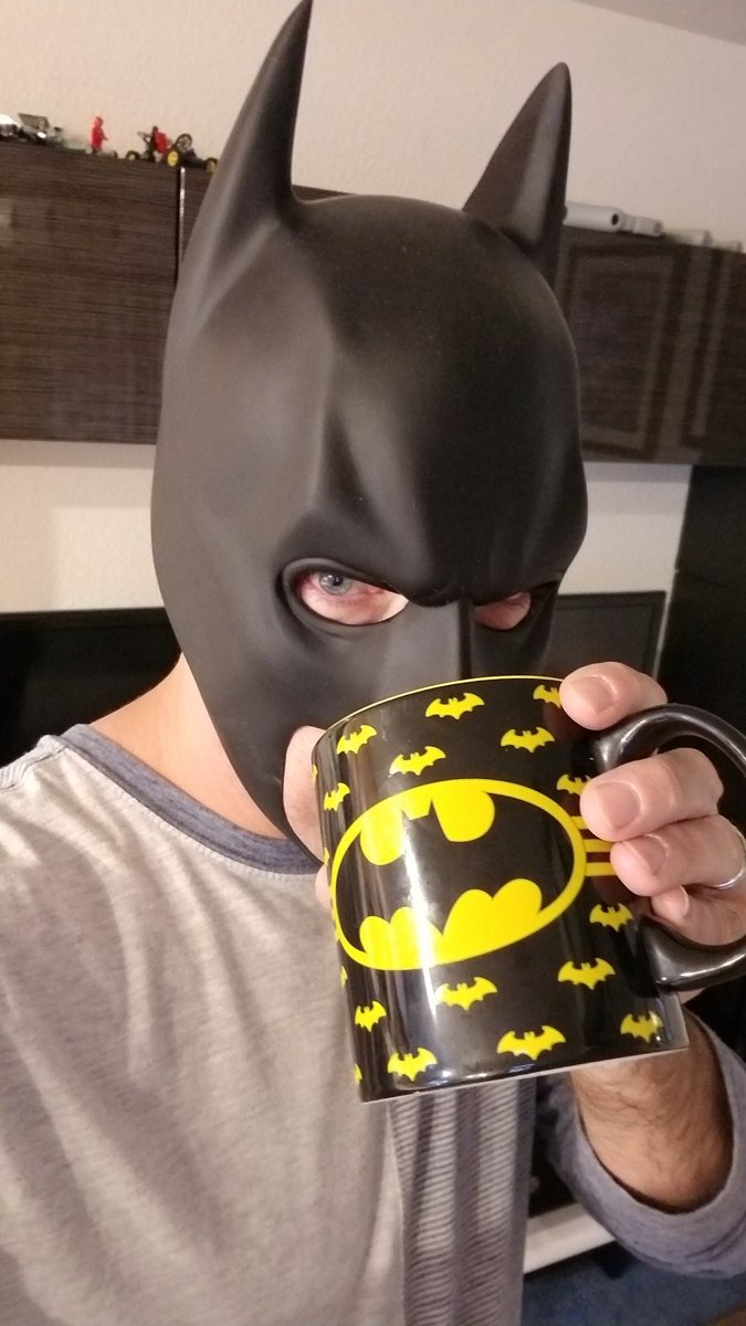 Even Batman needs his coffee in a Batman mug #Batman