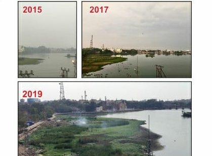 hoomantic's tweet photo. If this timeline of Ranchi Lake (Bada Talab) doesn't set off the alarm bells, nothing will. 
This man-made lake dug up in 1842 is dying a painful death. Terrifying to even think of the impact on the city. https://t.co/BYOBZVtzXj