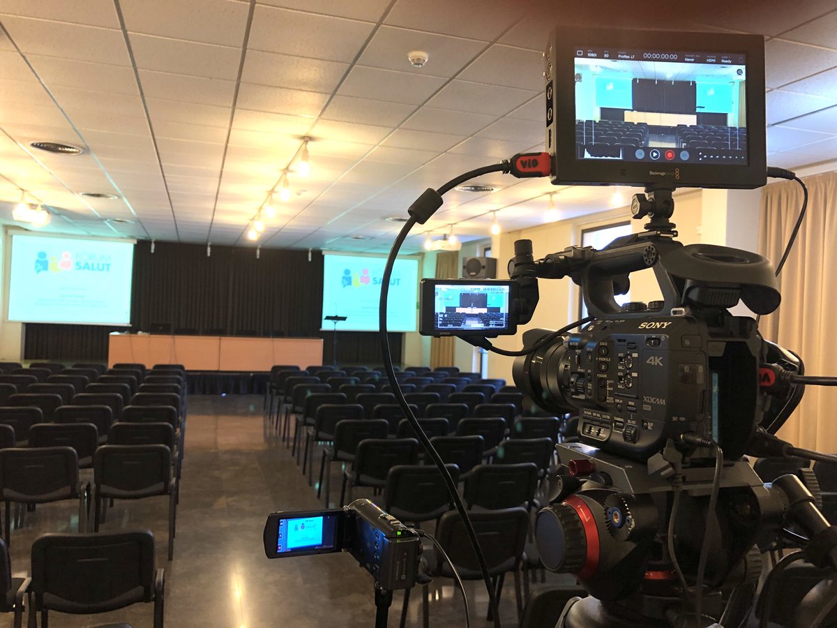 VIDVISUALGROUP's tweet photo. Tot preparat per la gravació del Fòrum Salut Sabadell @sbdsalut @parctauli @Aj_Sabadell https://t.co/5cjJhRFat5
