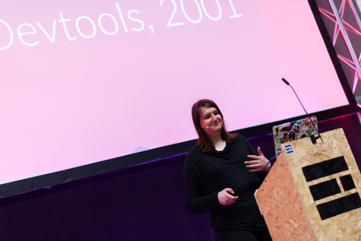 FrontendNE's tweet image. Massive thanks to @katie_fenn and her talk &quot;Chrome Dev Tools, Inside Out&quot; at #frontendne. She opened our eyes to some fantastic hidden dev tools gems 💎