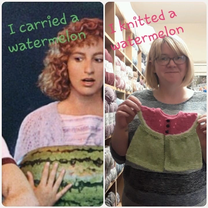 watermelon baby cardigan