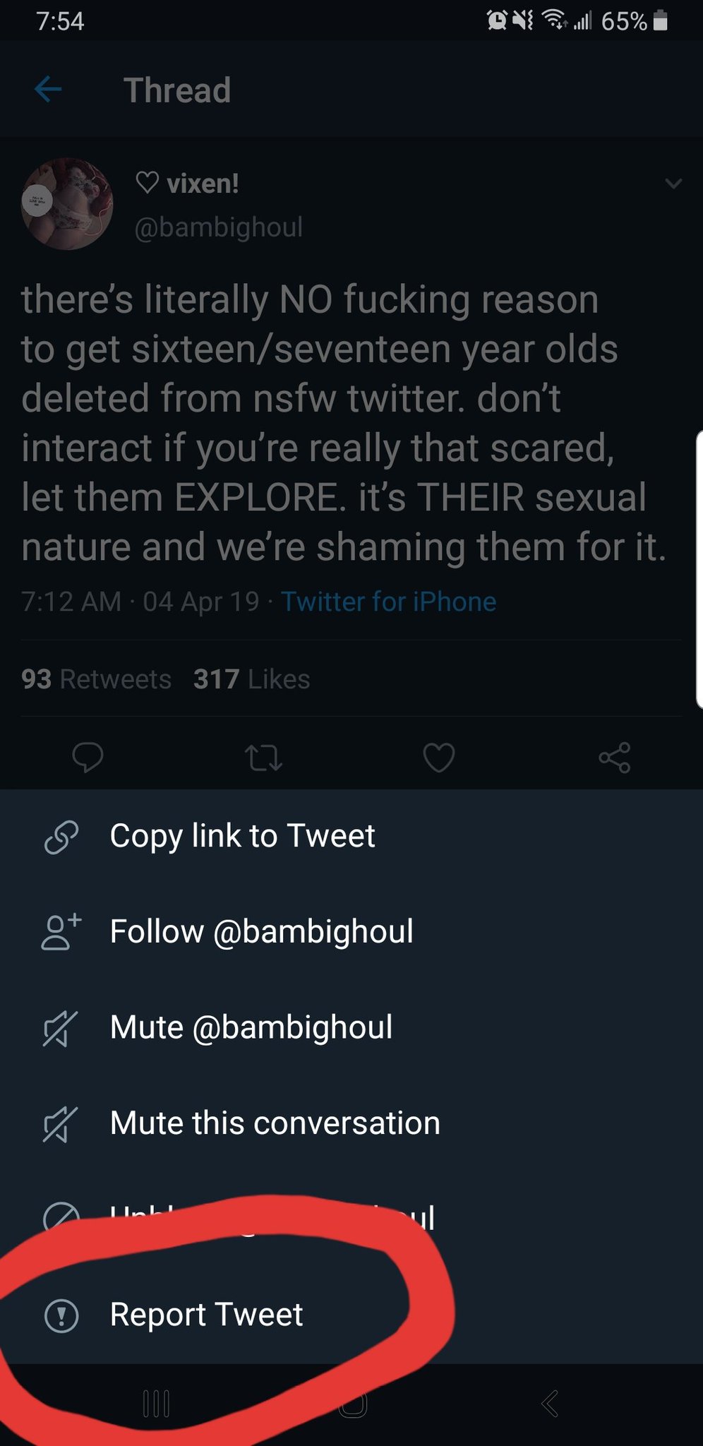 1 pic. A quick educational thread on how to report predators on Twitter because I keep seeing way too many of these people saying underage SWers are ok. 😡 https://t.co/GbrTUZcSt0