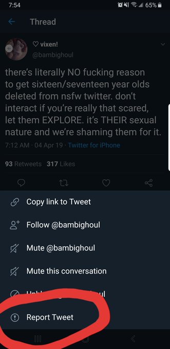 A quick educational thread on how to report predators on Twitter because I keep seeing way too many of<a href="/tag/femdom"class="tags"><span>#femdom</span></a><a href="/tag/dominatrix"class="tags"><span>#dominatrix</span></a><a href="/tag/findom"class="tags"><span>#findom</span></a>