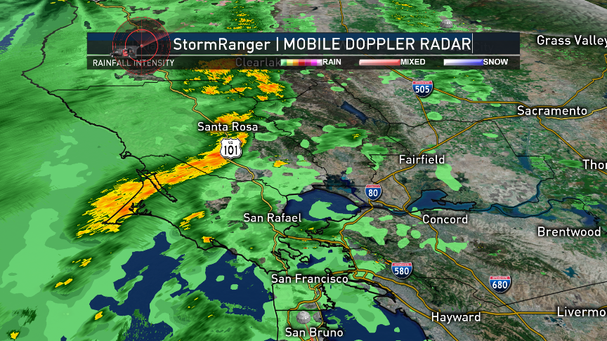 KariHallWeather's tweet photo. Are you seeing this on #StormRanger? Get the NBC Bay Area app to get live views of the rain and zoom in to where you live! https://t.co/DTTwDW8iIA