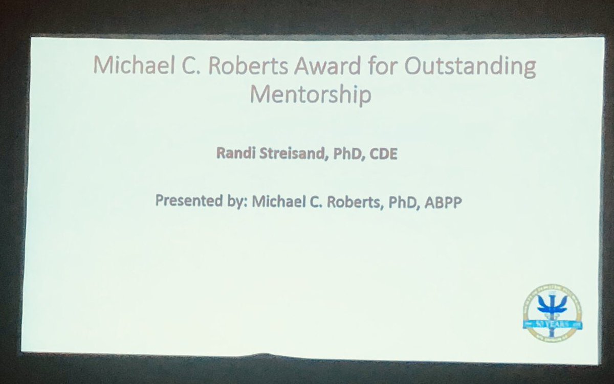 Congratulations to @RandiStreisand for her well-deserved recognition as an outstanding mentor at #SPPAC2019! Lucky to count myself among the many in #PedsPsych who have learned from her impressive example at @childrenshealth