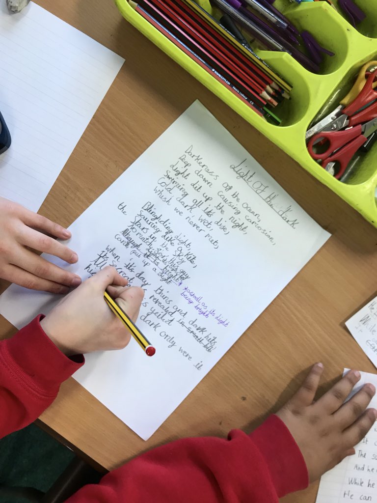mr_ajenkins's tweet photo. I have never seen children so excited to share a piece of writing! Year 6 loved generating ideas for their cryptic poetry in the style of Gwen Dunn. Next weeks descriptive devices should add a deeper balance to their mystery. @NorthManorAcad @VicTrustCPD @VicAcademies #FIDES https://t.co/mlgiGRjxMk