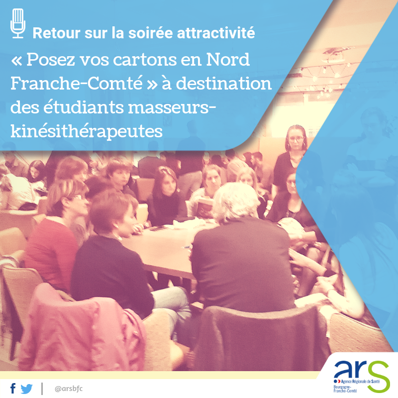 40 étudiants #IFMS #Montbéliard réunis par l'<a href="/arsbfc/">ARS BFC</a> 
Tables rondes pour échanger avec les prof. de santé NFC, animation tripartite <a href="/arsbfc/">ARS BFC</a> /conseil de l’ordre/CPAM 90 sur les aides à l’installation : une soirée réussie grâce à la mobilisation des étudiants et des professionnels!