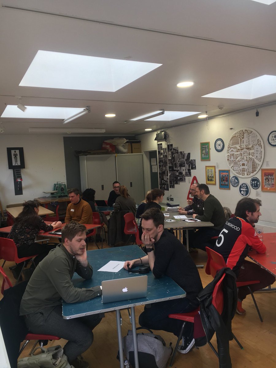 igcmidlands's tweet photo. Venue speed dating is underway at #CheckInFest19. A massive thank you to all the programmers that have come to chat to the artists/companies. Great stuff happening here at @AttenboroughAC 👍🏼👏🏼 https://t.co/kTmMy4TNW7