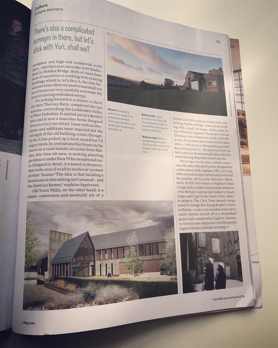 Chuffed to be included in the #futurewinners special section of the latest issue of @ribajournal , shining a light on regional practice around the UK. @RIBAYorkshire #penninepractice