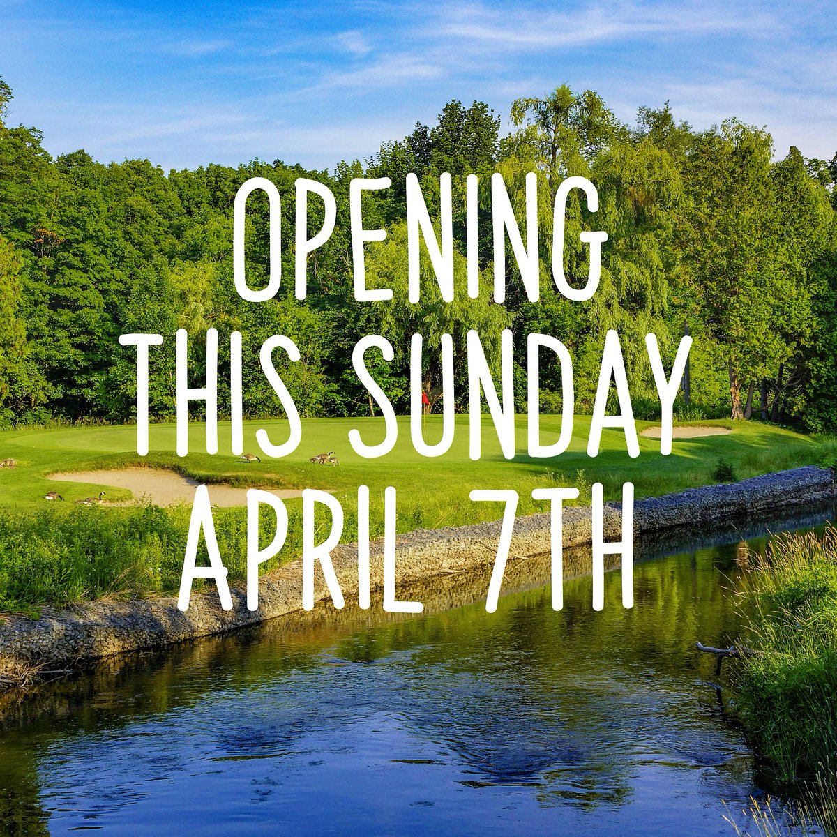 OPENING THIS SUNDAY APRIL 7TH!! call the pro shop to book your tee time. The 2019 season has begun!