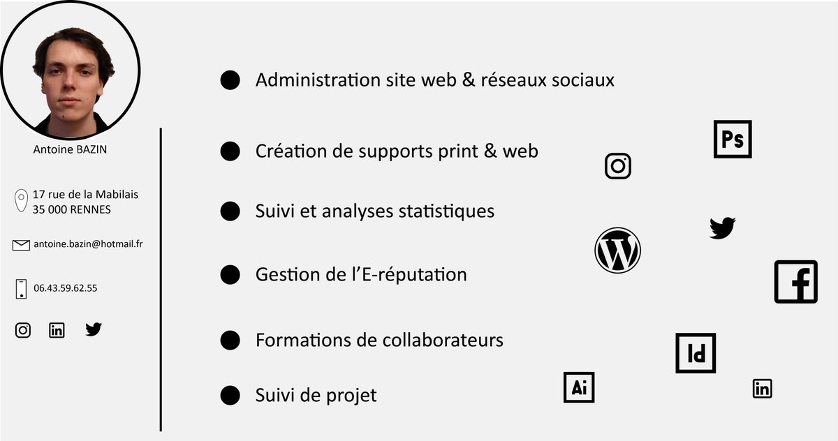 Cher réseau, je recherche un poste en communication, CM, assistant com'... N'hésitez pas à partager ! #digital #emploi #communication
Plus d'infos sur mon linkedin : linkedin.com/in/antoine-baz…