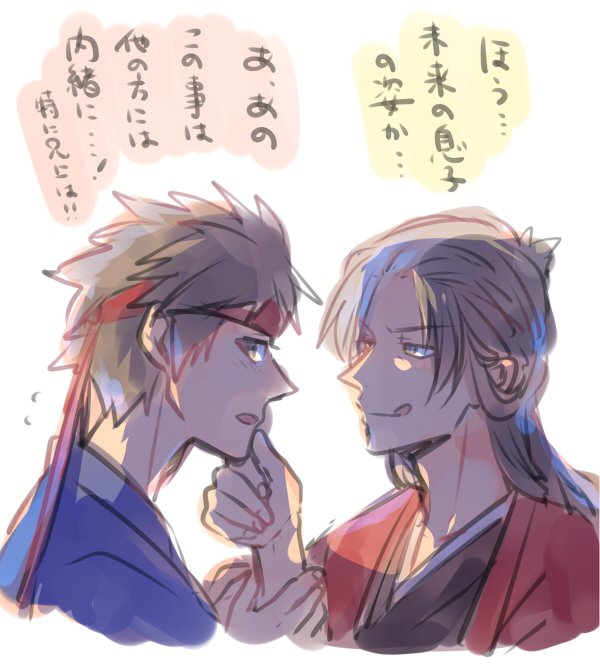 @ttyk179 めっちゃ落書きですけど若パパ×青年村くんです～??肉食パッパ…? 