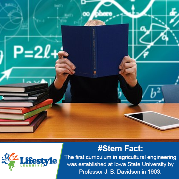 #STEM Fact:

The first curriculum in agricultural engineering was established at Iowa State University by Professor J. B. Davidson in 1903.