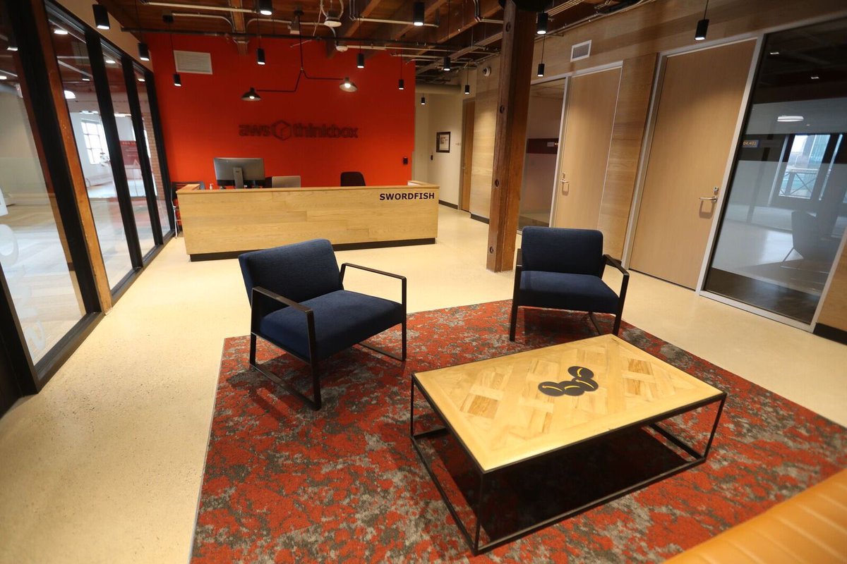 AppliancePros11's tweet photo. DowntownWpgBIZ: RT FenskePeg: Welcome new DowntownWpgBIZ member awscloud to Winnipeg! WinnipegMayor and Min_Pedersen officially kicking off the grand opening of thinkboxsoft 13,000 sq ft office at TheForks. (Check out the snazzy lobby and lunch room!… https://t.co/jg3ASbxKmL