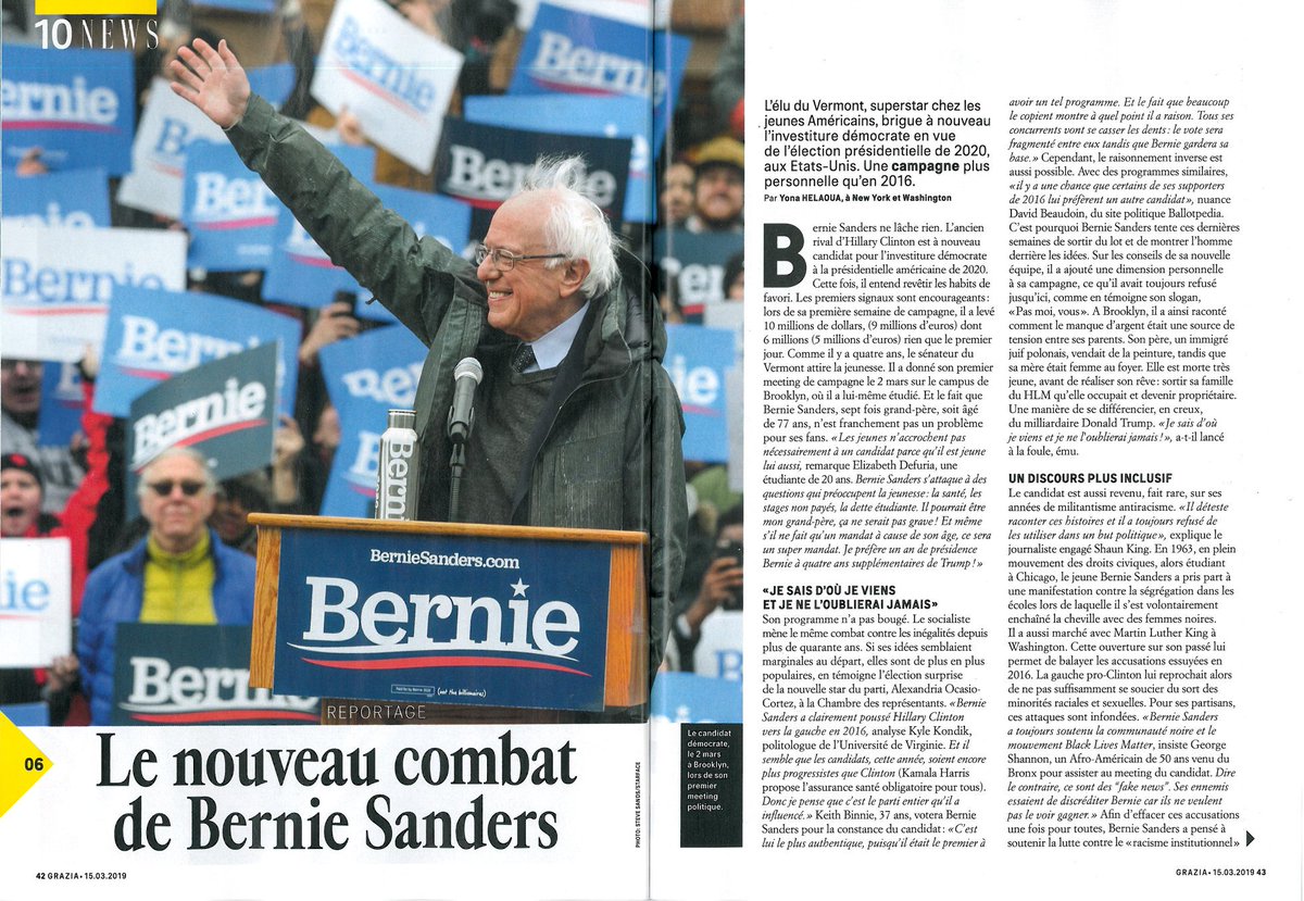Nouveau combat pour <a href="/BernieSanders/">Bernie Sanders</a> dans <a href="/grazia_fr/">Grazia France</a> 
 © <a href="/SteveSands/">Steven Blau</a> / <a href="/AgenceStarface/">Starface</a>