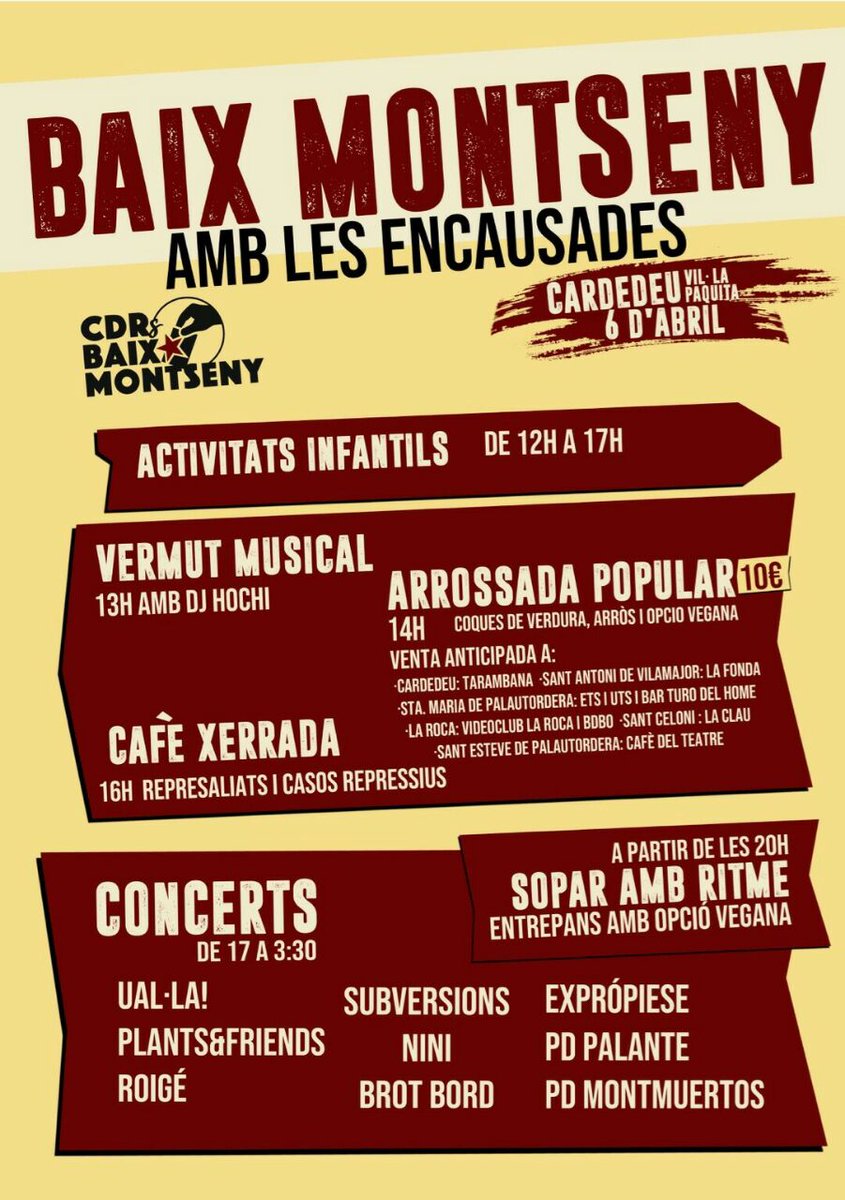 No_Pagarem's tweet photo. Les encausades necessitem el teu suport. Aquest dissabte 6 d'abril t’esperem a #Cardedeu. No hi faltis! (9/9) https://t.co/2YmWxEawyL