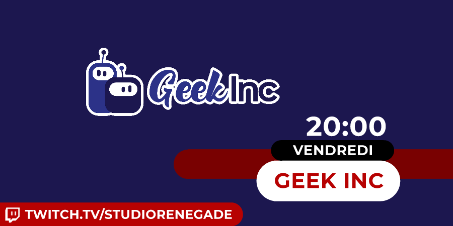 StdRenegade's tweet photo. Attention, ce soir Geek inc commence à 20H !!!
On débutera ainsi notre marathon de 48H de stream sur la chaîne pour nos 1 an !
📅 Rendez-vous à 20H sur https://t.co/otZ6rBrKrs
#Geek #Netflix #EchoShow2 https://t.co/Qp1TsYamzi