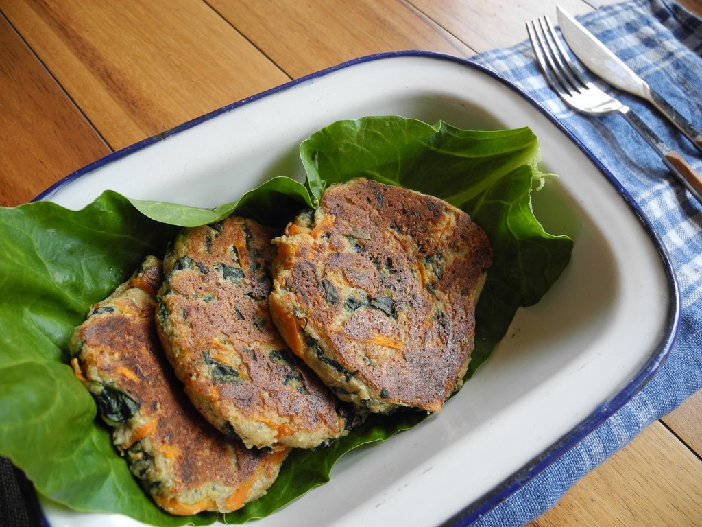 Hamburguesitas de zanahoria y espinaca...