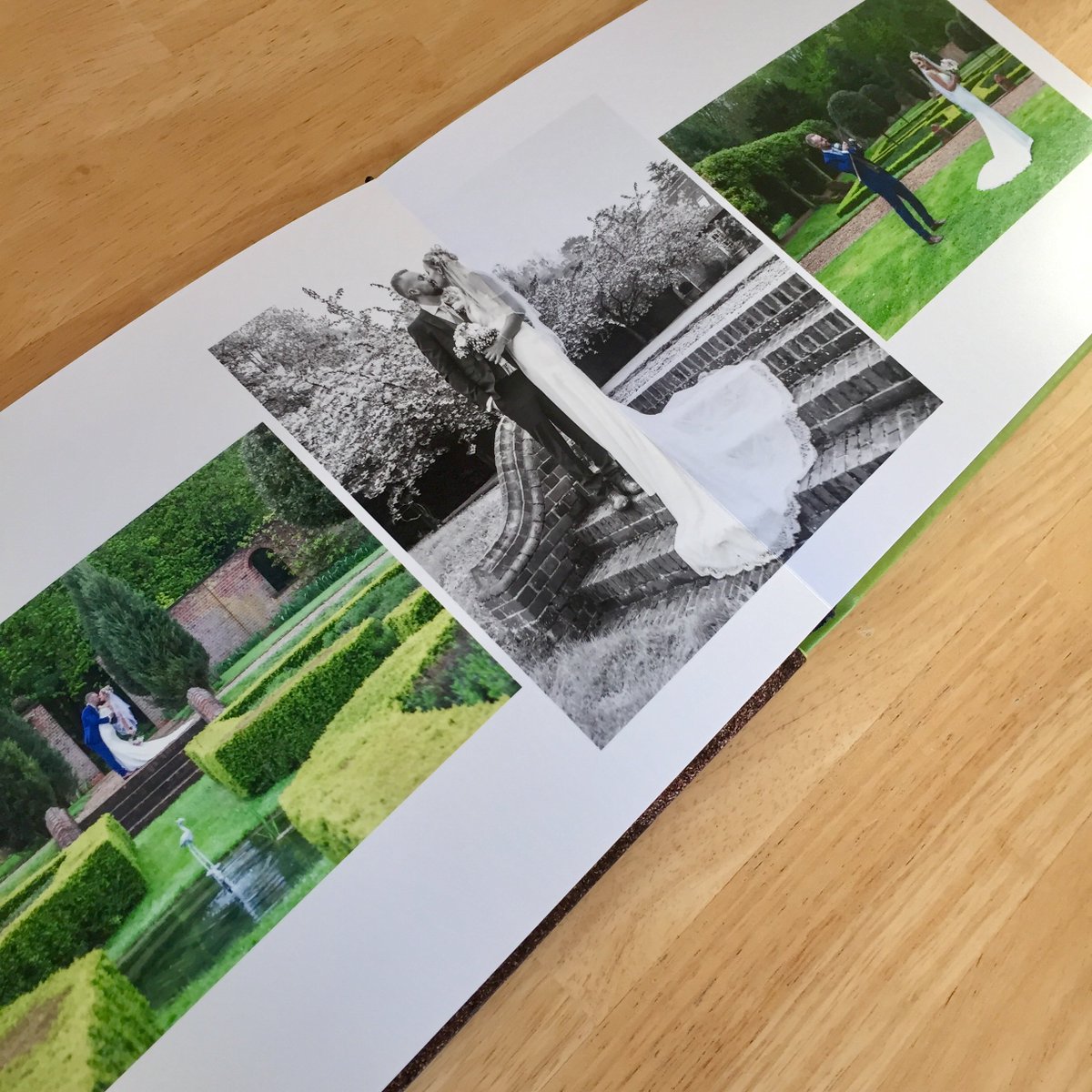 PrintedGold's tweet photo. This is a perfect example of why it is never too late to get that USB stick made into a timeless keepsake! @graphistudio GoBook finished with photographic cover and lime cloud leatherette. Beautiful couple and stunning venue @BurloesHall ✨  #FridayFeeling #weddingday #memories https://t.co/4Uhch1raIS