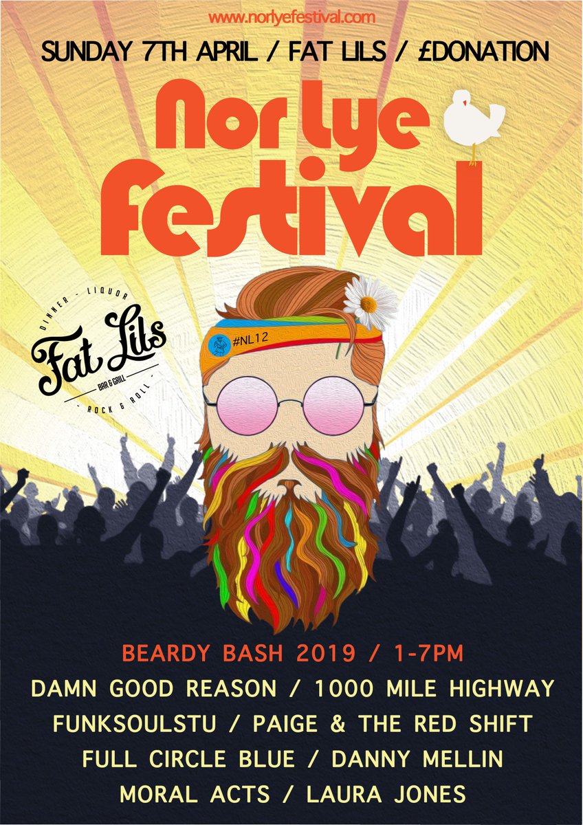 fullcircleblue's tweet image. Looking forward to playing the @NorLye_Festival Beardy Bash this Sun and checking out sets from @DamnGoodReason @1000MileHighway #FunkSoulStu @PaigeRedShift @danny_mellin #MoralActs @_LauraJones__ 🎼🎸🎙️🎸🎹🎸🥁👍 We're on from 4:30, music starts at 1pm!