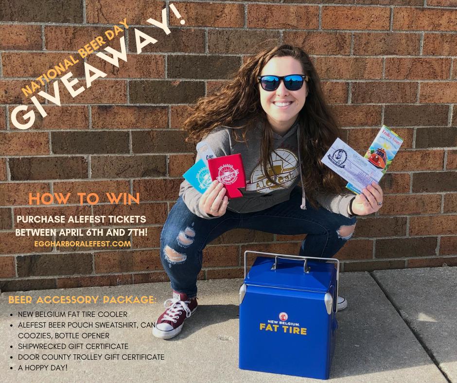 Get ready for #NationalBeerDay on April 7th! When you buy tickets to Egg Harbor AleFest between April 6-7 you're automatically entered to win the Beer Accessory Package. Cheers to craft beers! eggharboralefest.com