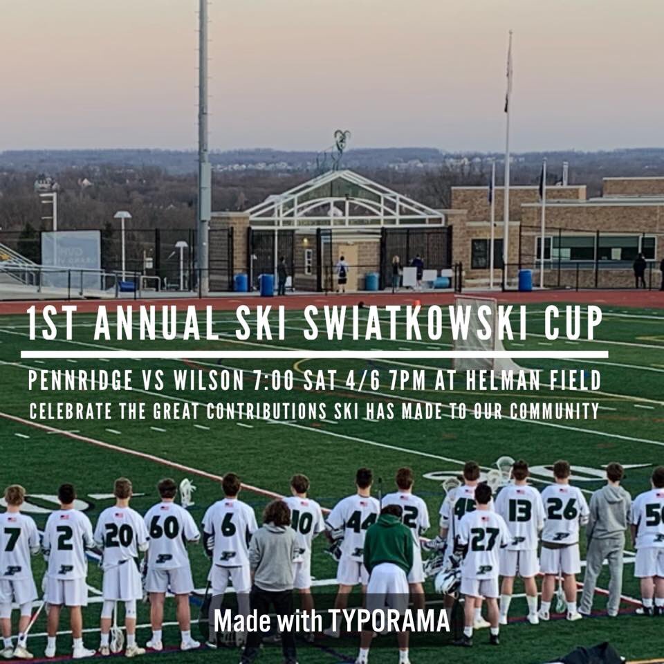 Come out Saturday Night 4/6 to honor Ski Swiatkowski and his contributions to countless young men in the Pennridge Community. Pennridge vs Wilson V 7 JV 5:30. Go Rams!!! #PENNRIDGEPROUD <a href="/WeArePennridge/">P BLOCK</a> <a href="/briguy_atc/">BriAlbs</a> <a href="/ramsboyslax/">Pennridge Boys Lax</a>