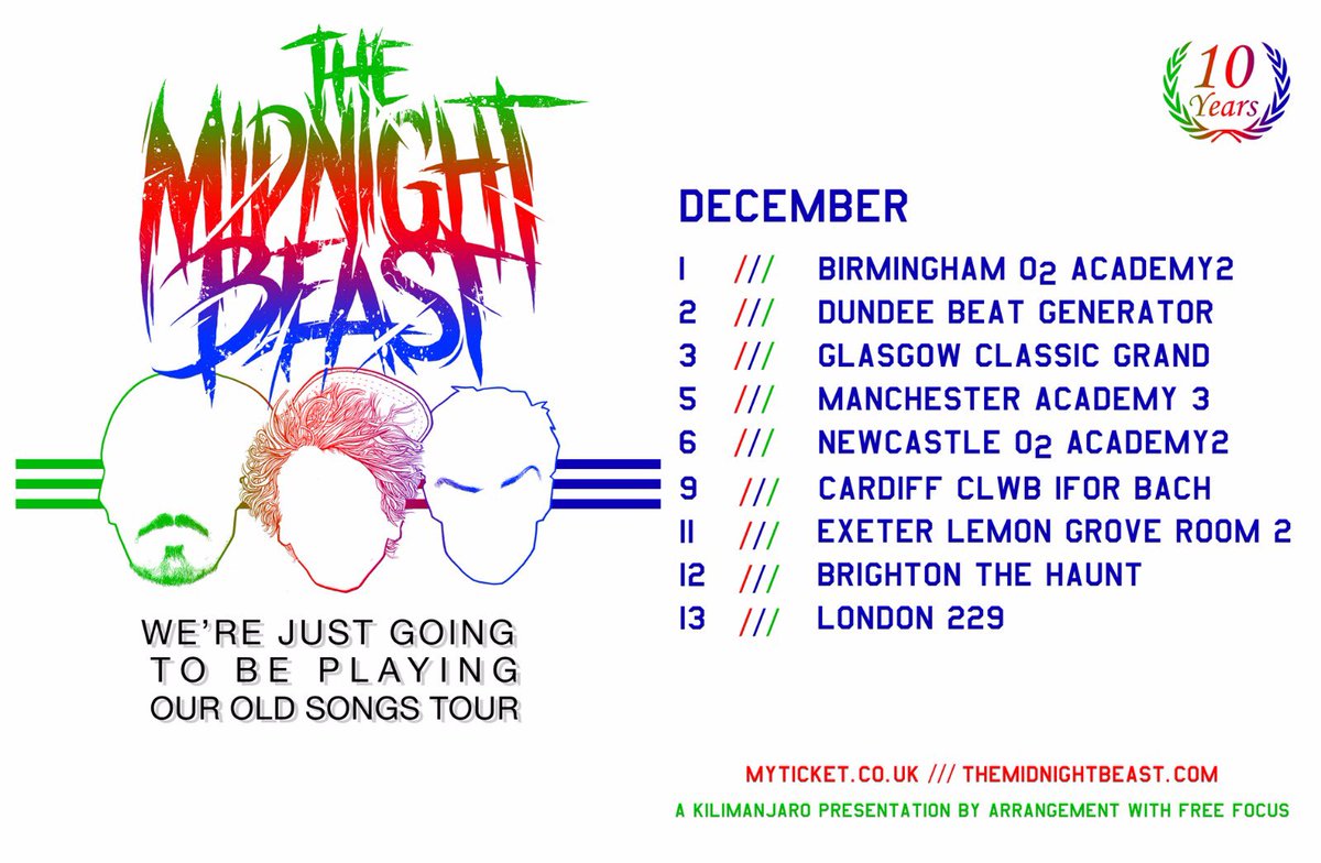 The Midnight Beast On Twitter Tour Announcement We Re Just Going To Be Playing Our Old Songs 2019 Tour Tickets On Sale Monday