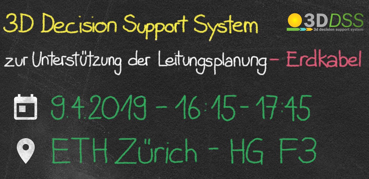 Welche Räume eignen sich am besten, um neue #Hochspannungsleitungen zu bauen? Wir zeigen Ihnen gerne, wie unser 3D Decision Support System diese zuverlässig bestimmt und stellen Ihnen unsere neusten Erkenntnisse im decision-making vor – am 9.4.2019 am @esc_ethz_ch der <a href="/ETH/">ETH Zürich</a> Zürich