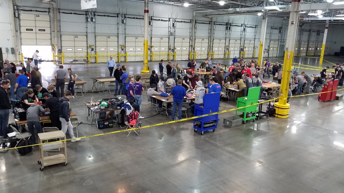 30+ bot teams preparing for battle. A lot of excitement in this building.