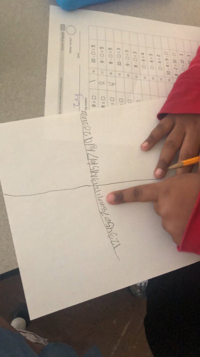 MsStearnsESCS's tweet photo. Drew his own number line to complete his math work! Can you say AWESOME 👍🏽👍🏽 @SchoolEastside https://t.co/6IeUFl6aTH