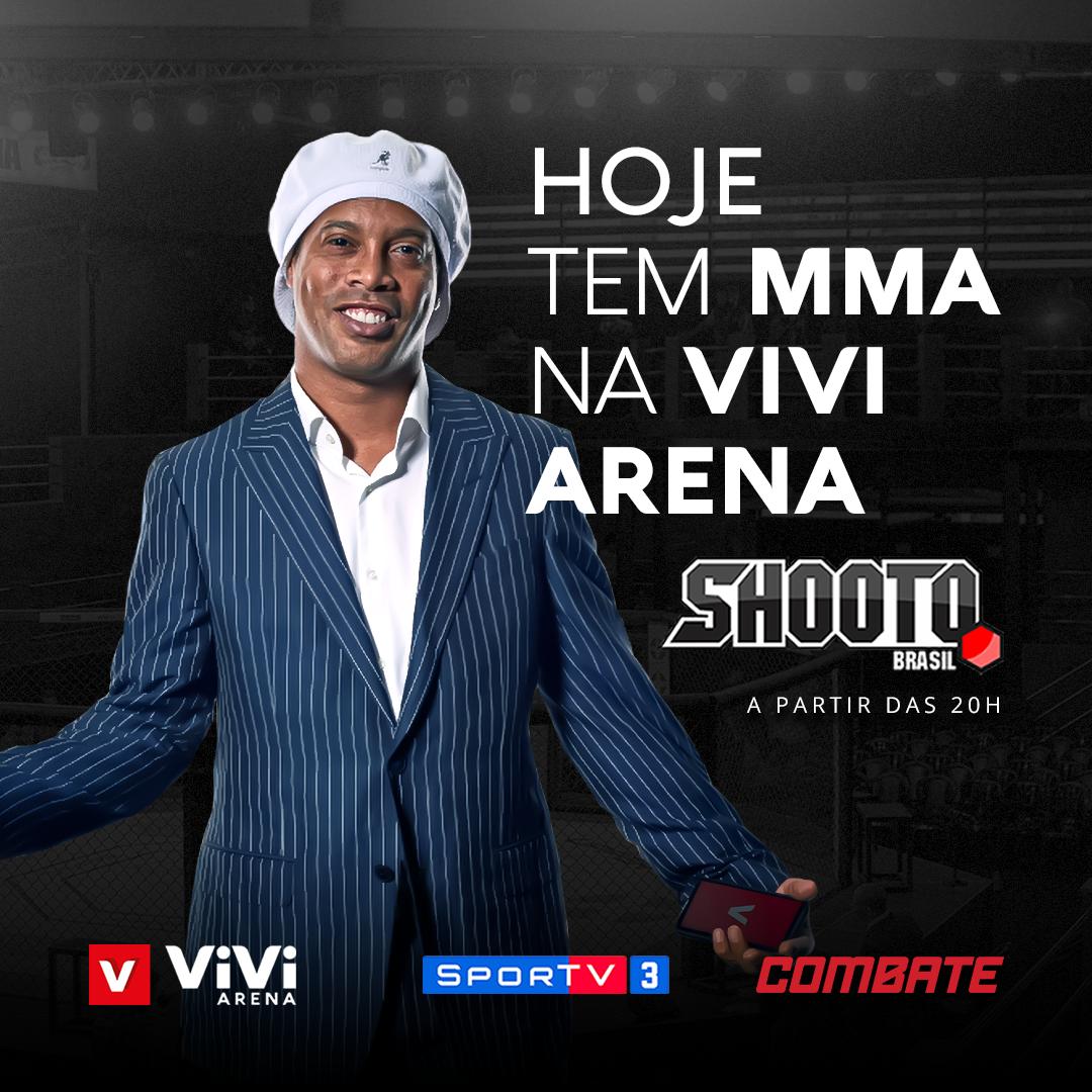 Fala galera! Hoje tem @shootobrasilmma na ViVi Arena a partir das 20h, você pode assistir ao vivo nos canais @SporTV 3 e no @canalCombate ! Eu não perco por nada 🤙🏾 #ViviPay