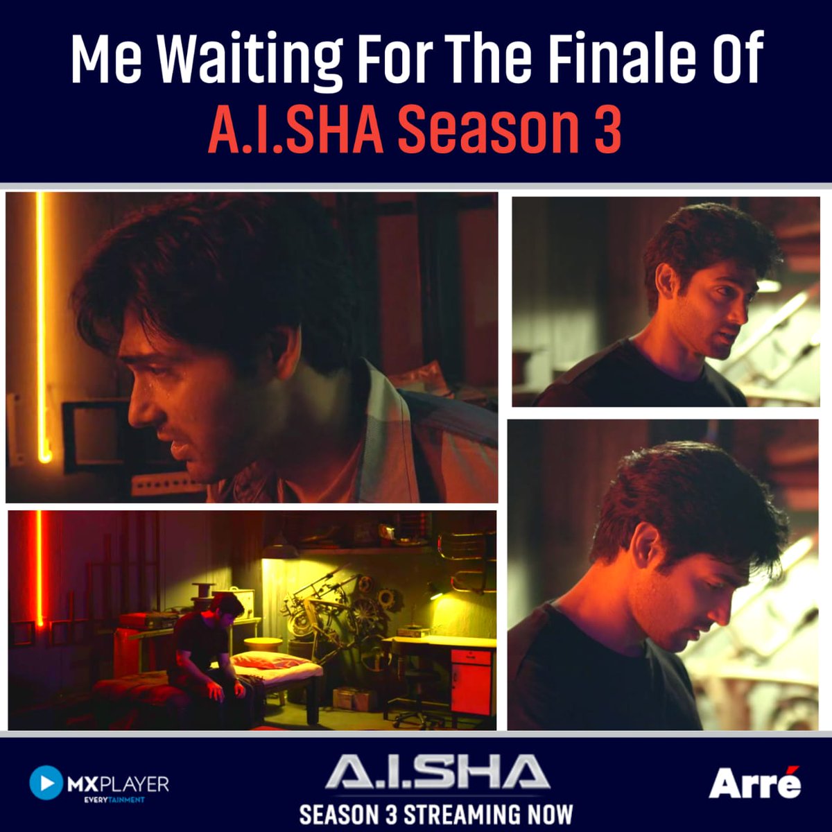 ArreTweets's tweet photo. Stress level: Killer
#AISHASeason3 streaming on https://t.co/DMTbyQ8s6o, the Arré app & @MXPlayer. Finale Episode releases on 10th April! Stay tuned. https://t.co/BLMColxVBv