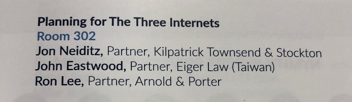 LasseKonrad's tweet photo. Interesting Talk about - The Three Internets - by @jonneiditz, #RonaldLee and @JohnAEastwood at #IPSF19
@haerting on Tour in #DC https://t.co/MI7raysrtc
