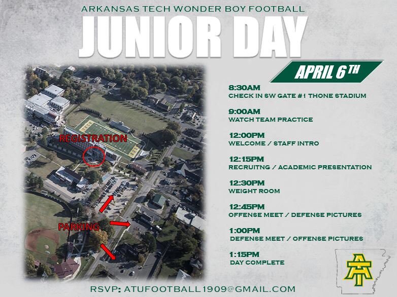 Junior Day tomorrow April 6th! Join us for practice 4 and meet your 2019 Wonder Boys football staff! 🏈