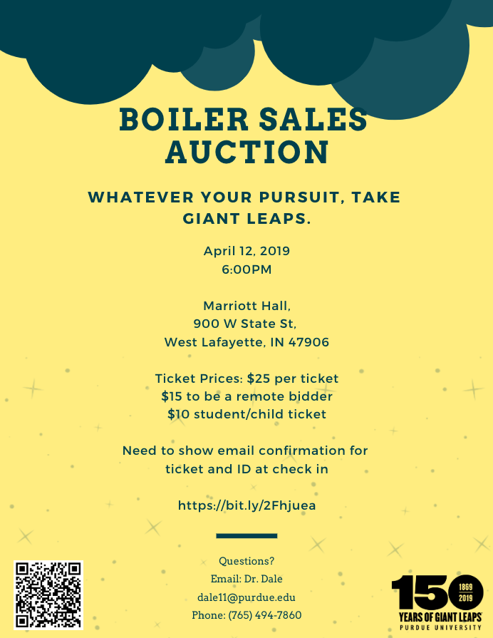 PurdueSales's tweet photo. Happy Friday! The Boiler Sales Auction is one week from today! https://t.co/Yh1u837vA1