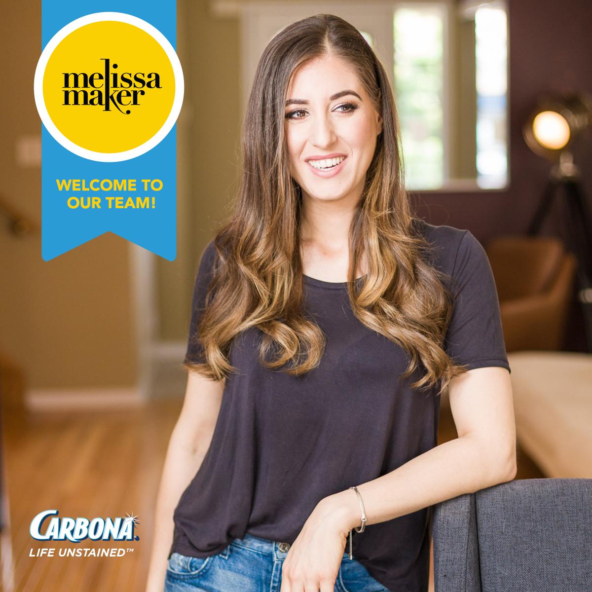 We never thought we’d meet anyone who loves quick cleaning solutions as much as we do…help us give a big, warm welcome to the newest member of the Carbona family: <a href="/MelissaMaker/">Melissa Maker</a>! carbona.com #LifeUnstained #cleanhome #todolist